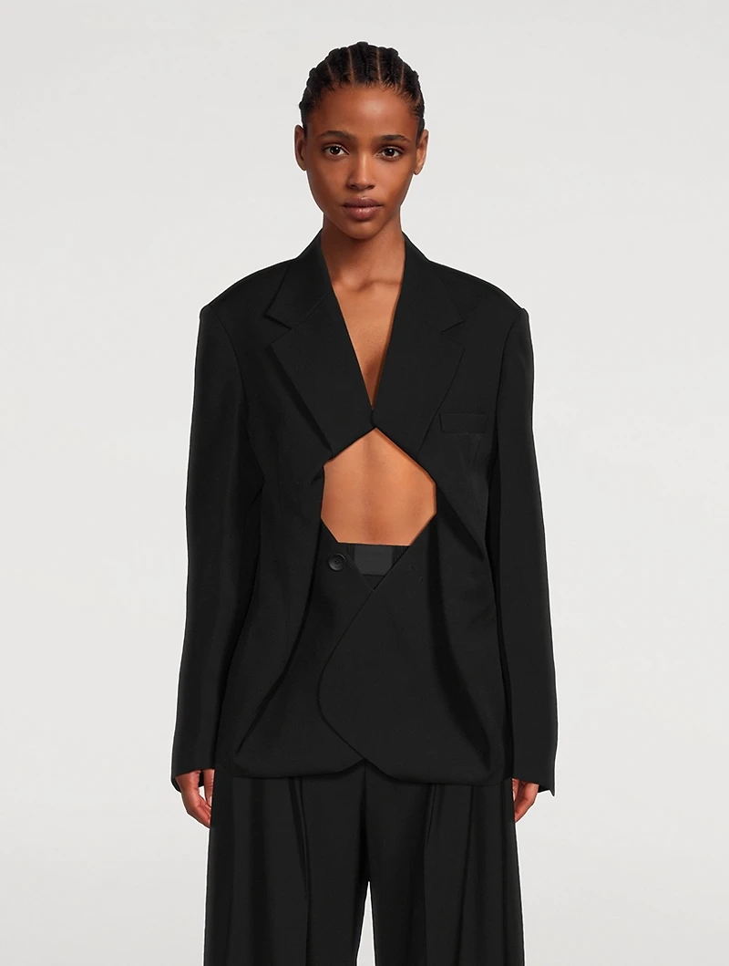 Oversized Cut-Out Blazer