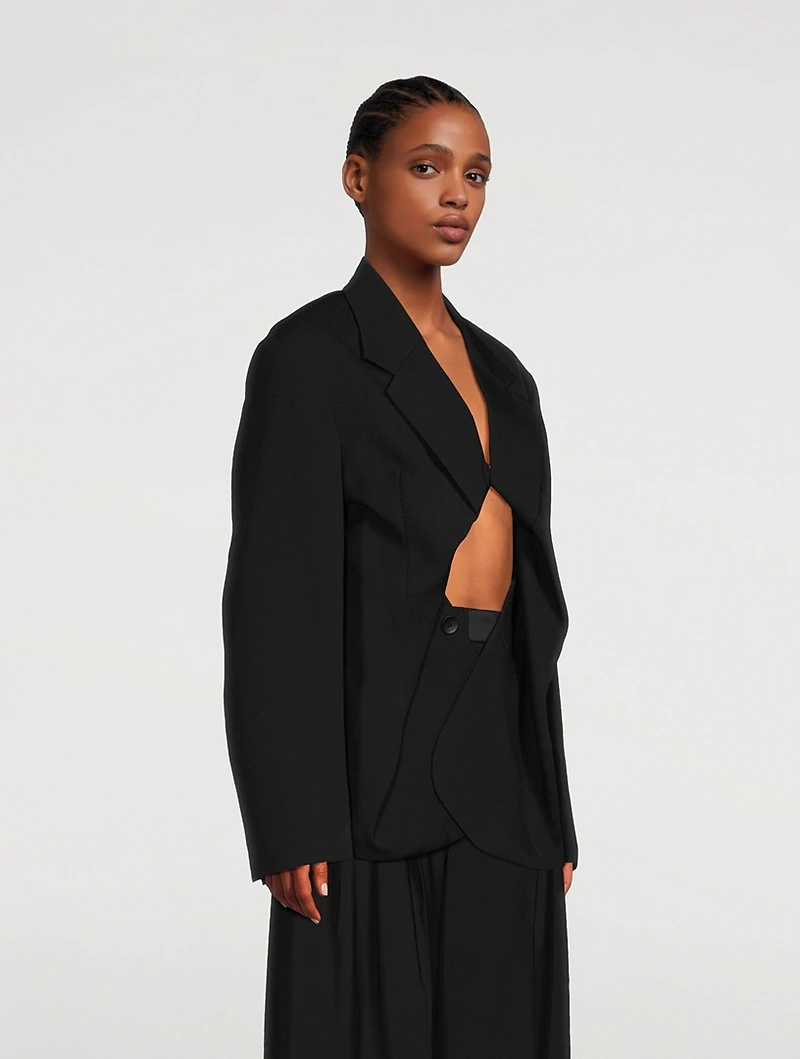 Oversized Cut-Out Blazer