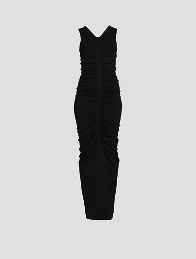 Ruched Jersey Maxi Dress