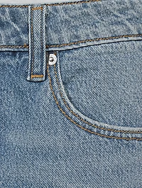 Layered Straight Jeans With Pointelle Underwear