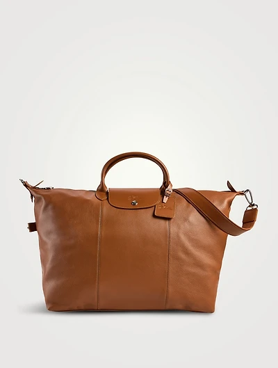 Small Le Foulonné Leather Travel Bag