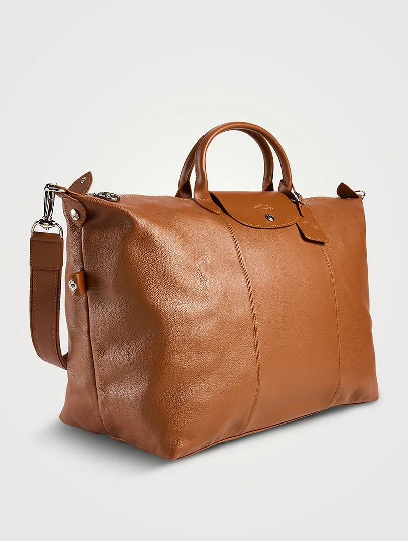 Small Le Foulonné Leather Travel Bag