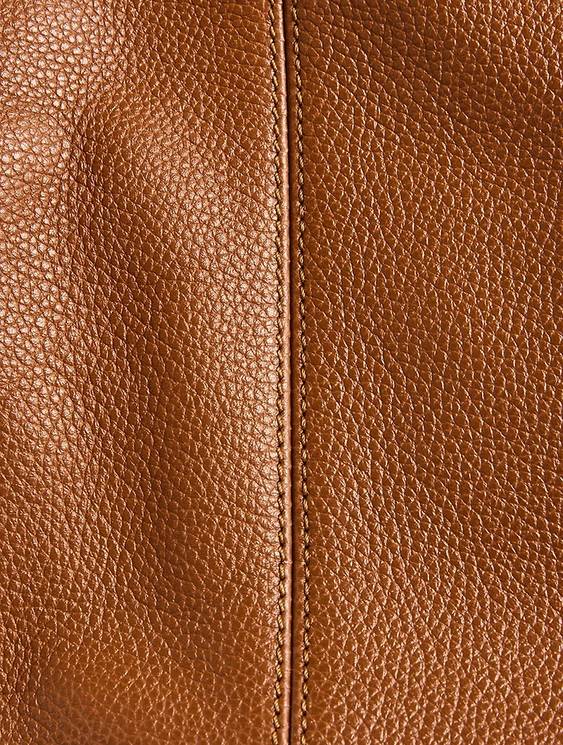 Small Le Foulonné Leather Travel Bag
