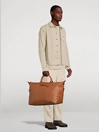 Small Le Foulonné Leather Travel Bag