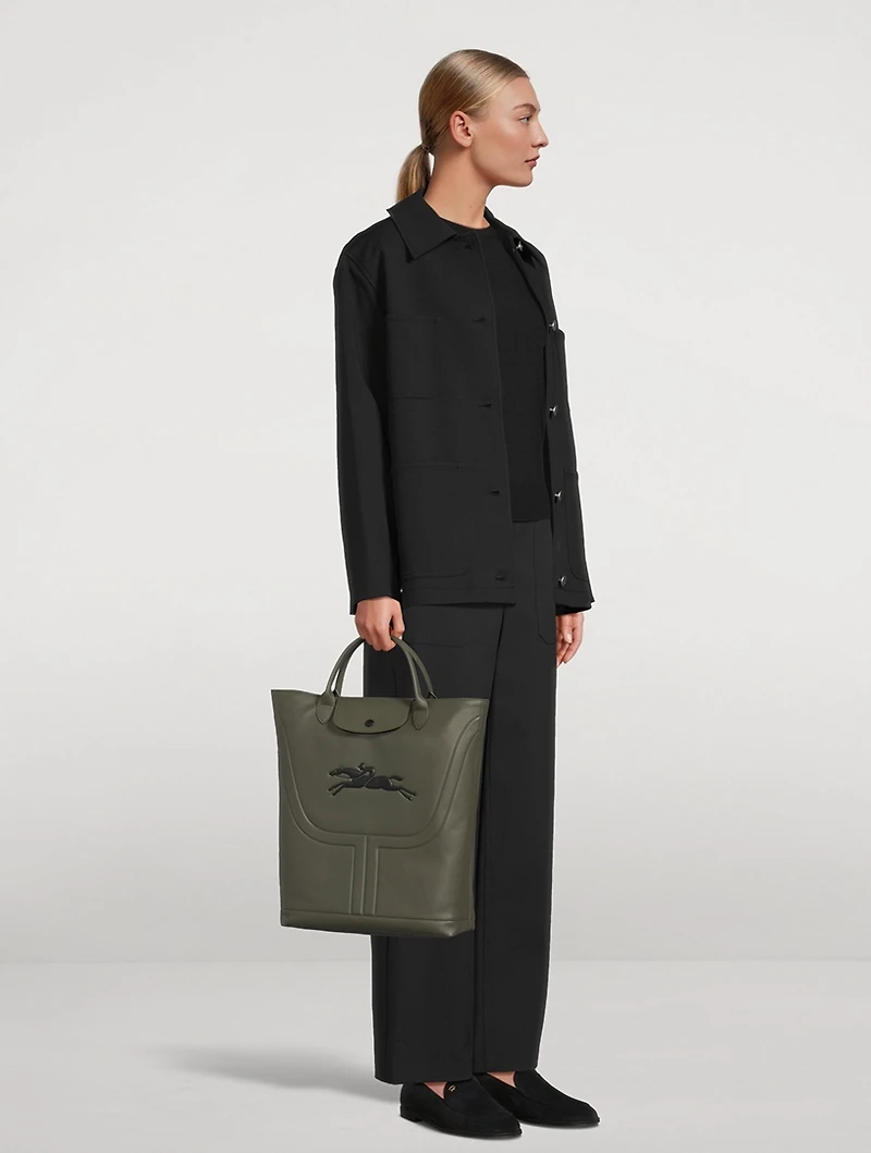 Medium Le Pliage Xtra Boots Leather Tote Bag