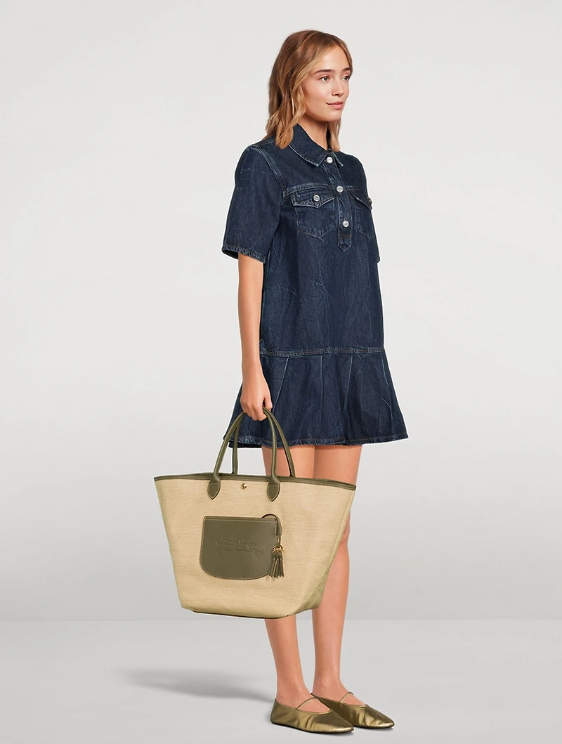 Large Le Pliage Collection Basket Bag