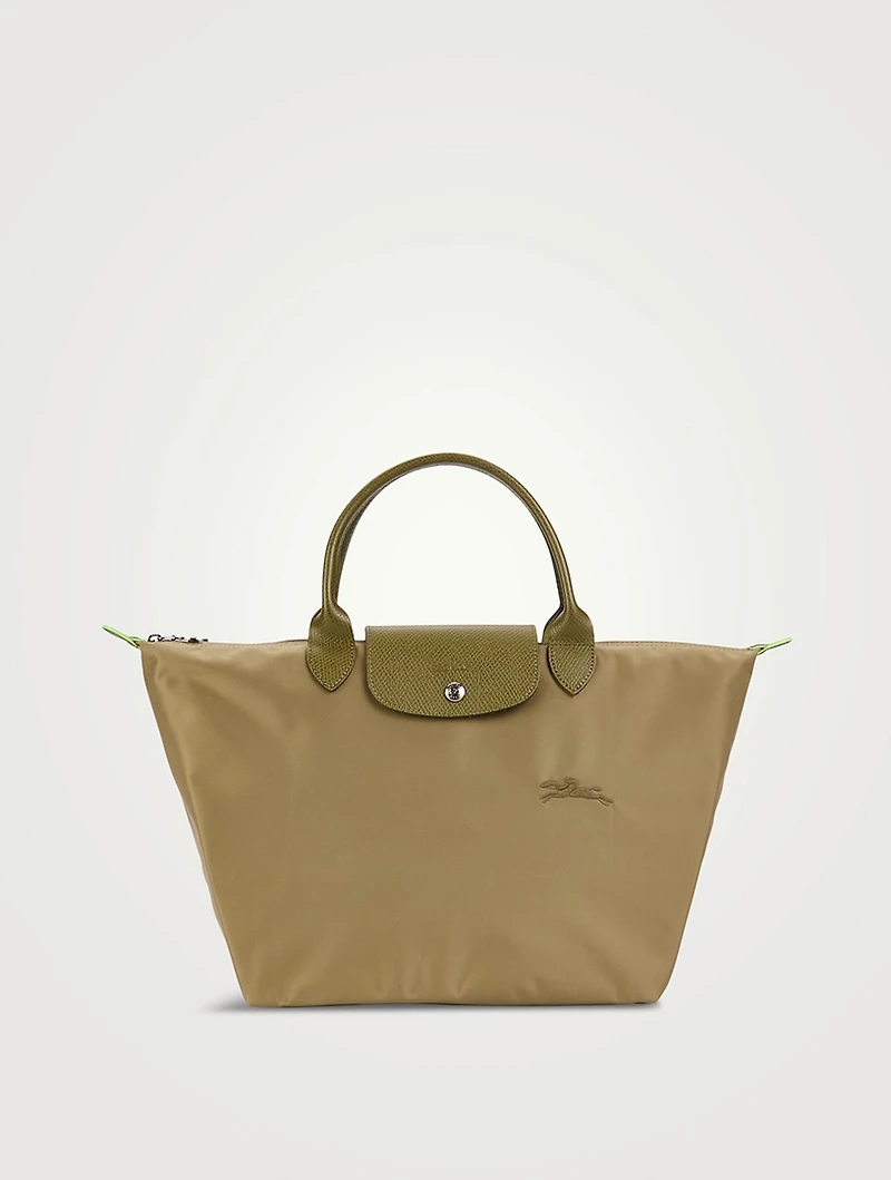 Medium Le Pliage Green Top Handle Bag