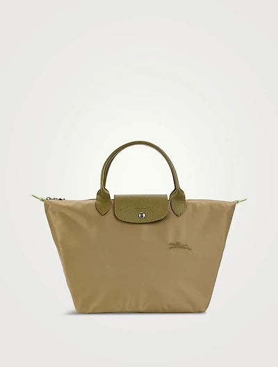 Medium Le Pliage Green Top Handle Bag