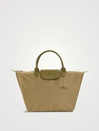 Medium Le Pliage Green Top Handle Bag