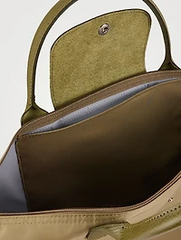 Medium Le Pliage Green Top Handle Bag