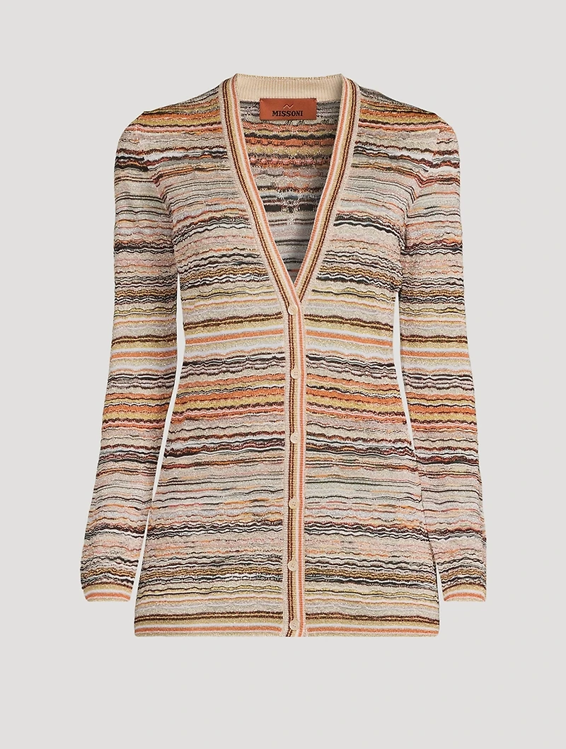 Wave-Knit Cardigan