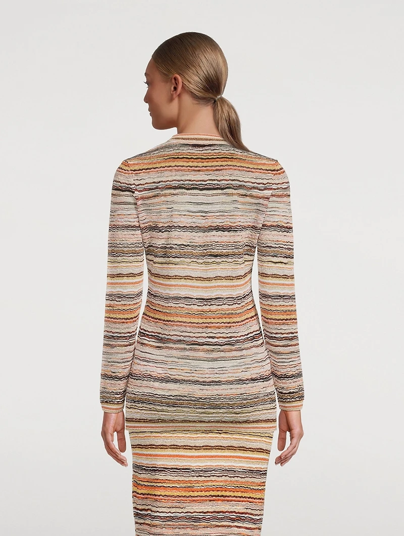 Wave-Knit Cardigan