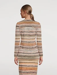 Wave-Knit Cardigan