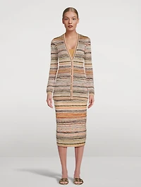 Wave-Knit Cardigan