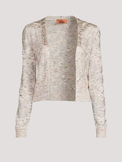 Sequin-Embellished Cardigan