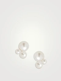 Pearl Cluster Stud Earrings