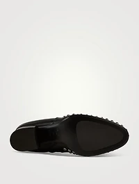 Embellished Leather Ankle Boots