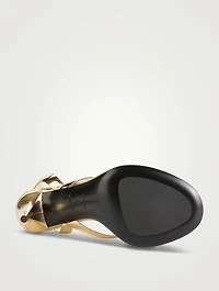Infradito Metallic Leather Slingback Sandals