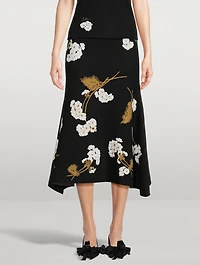 A-Line Midi Knit Skirt