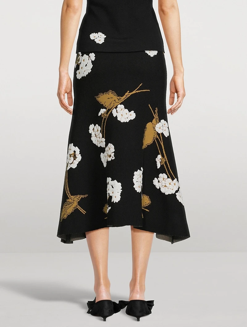 A-Line Midi Knit Skirt