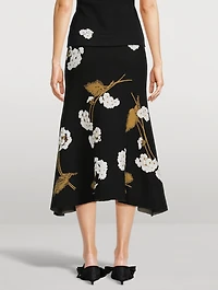 A-Line Midi Knit Skirt