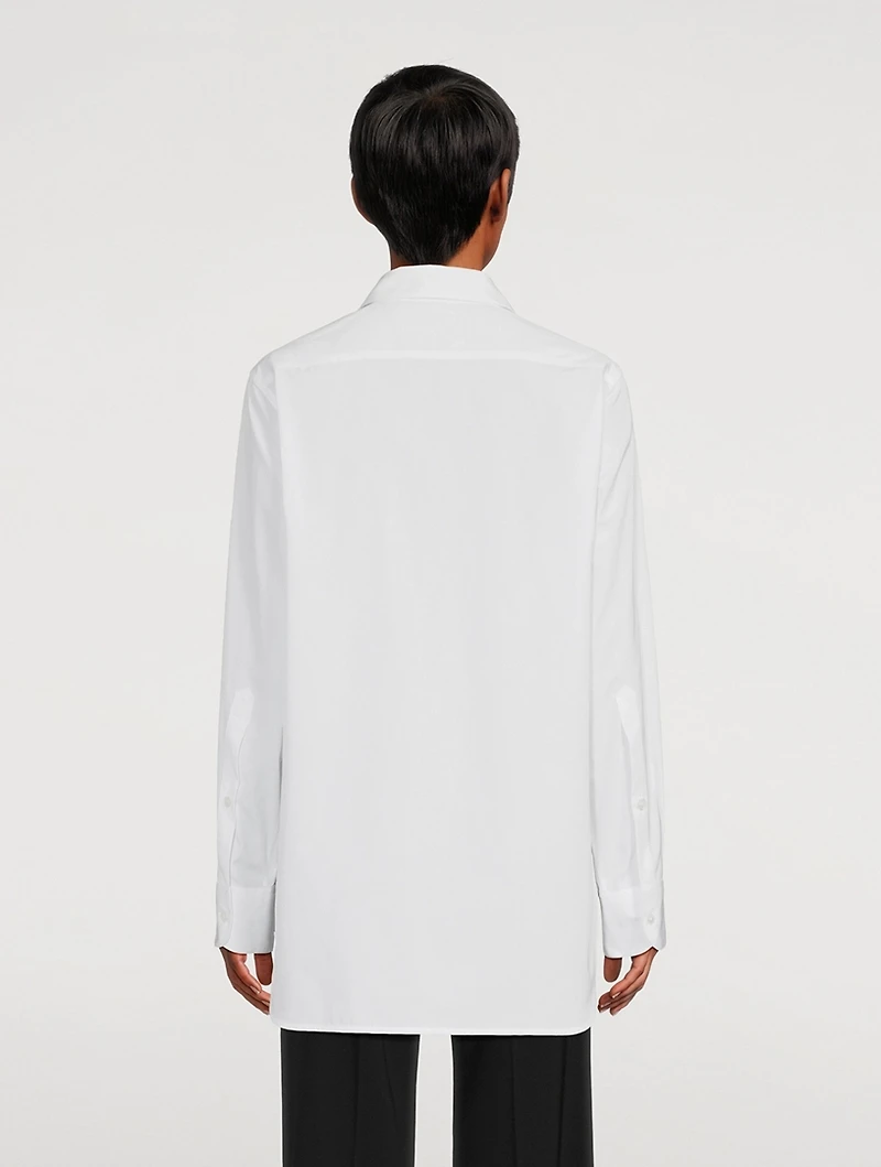Floral Beaded Poplin Shirt