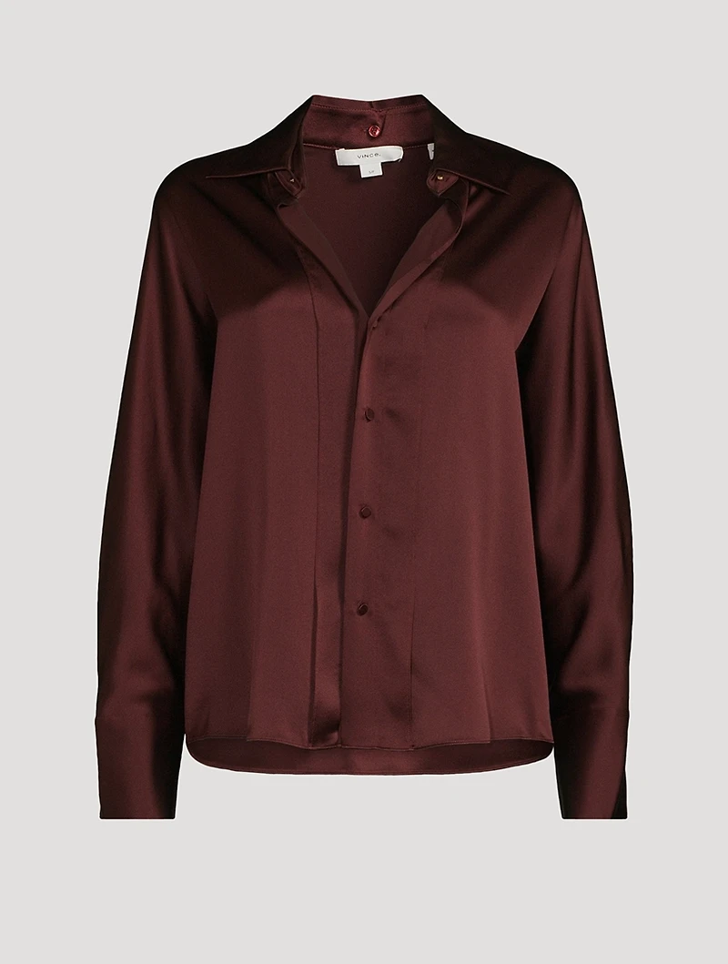 Silk Shirt With Detachable Collar