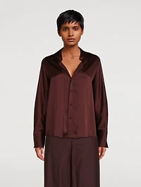 Silk Shirt With Detachable Collar