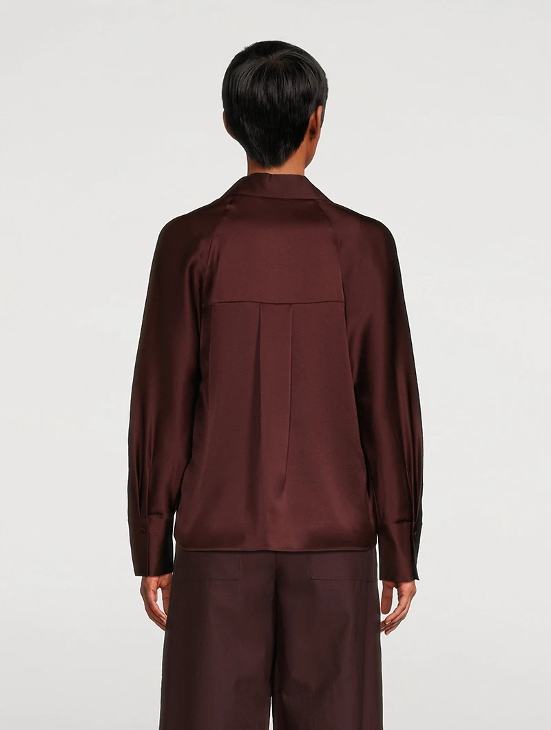 Silk Shirt With Detachable Collar