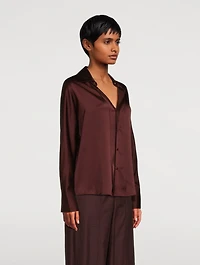 Silk Shirt With Detachable Collar
