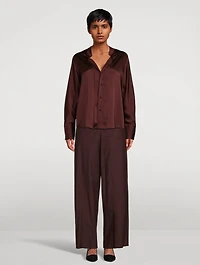 Silk Shirt With Detachable Collar