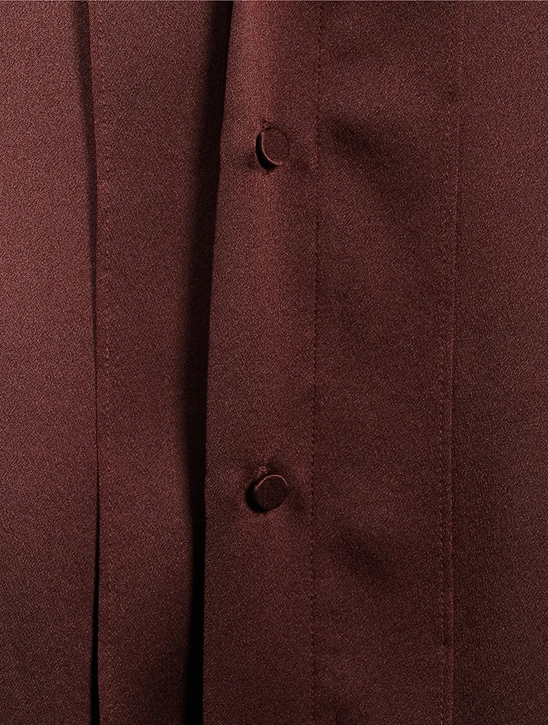 Silk Shirt With Detachable Collar