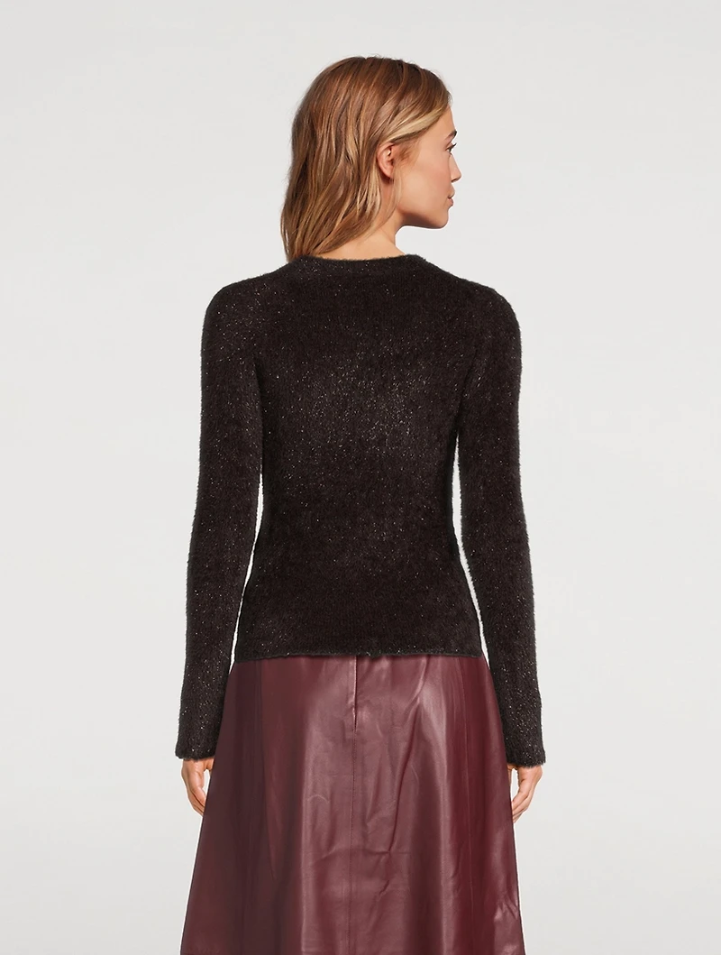 Metallic Eyelash Sweater