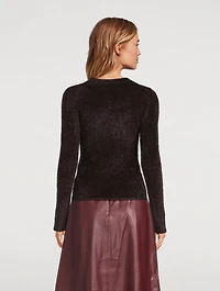 Metallic Eyelash Sweater
