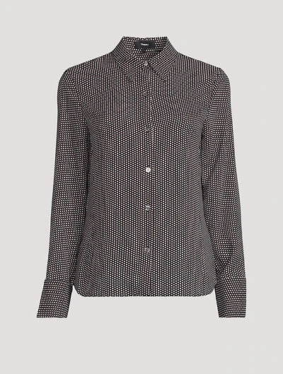 Slim-Fit Shirt Polka Dot Print