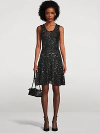 Sequin Knit Skater Dress