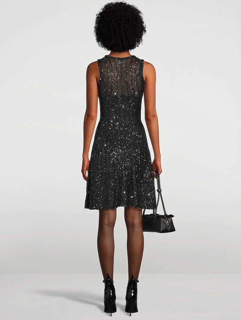 Sequin Knit Skater Dress