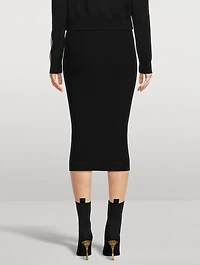 Rib-Knit Pencil Skirt
