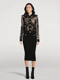 Rib-Knit Pencil Skirt