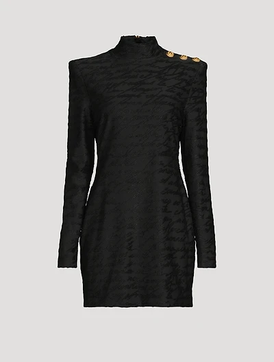 Love Letter Jacquard Knit Mini Dress