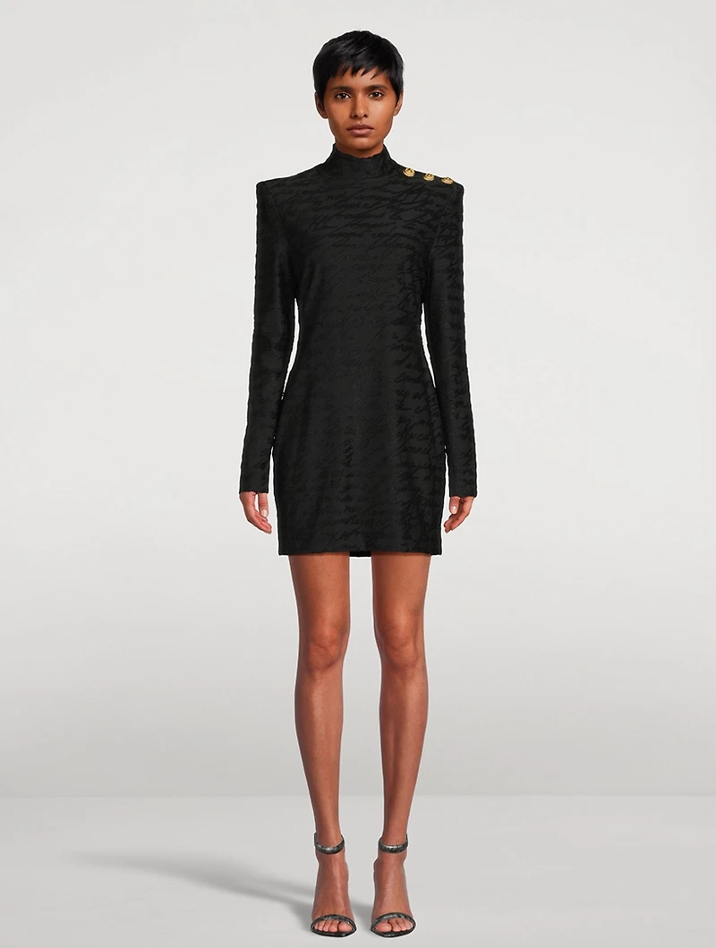 Love Letter Jacquard Knit Mini Dress
