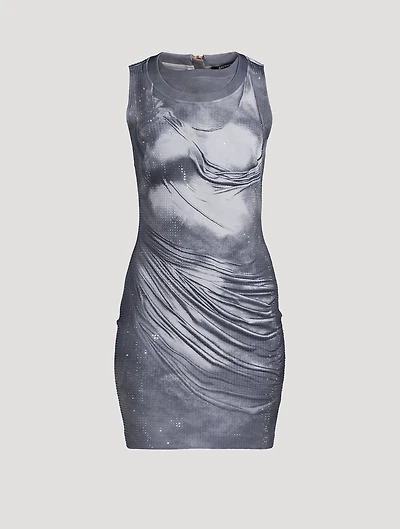 Embellished Trompe L'oeil Mini Dress
