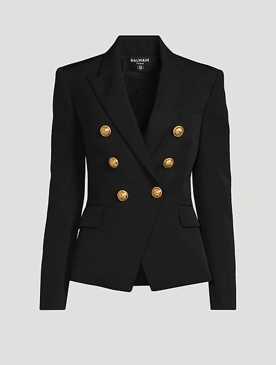 Grain de Poudre Wool Double-Breasted Blazer
