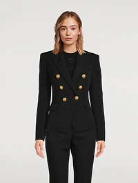 Grain de Poudre Wool Double-Breasted Blazer
