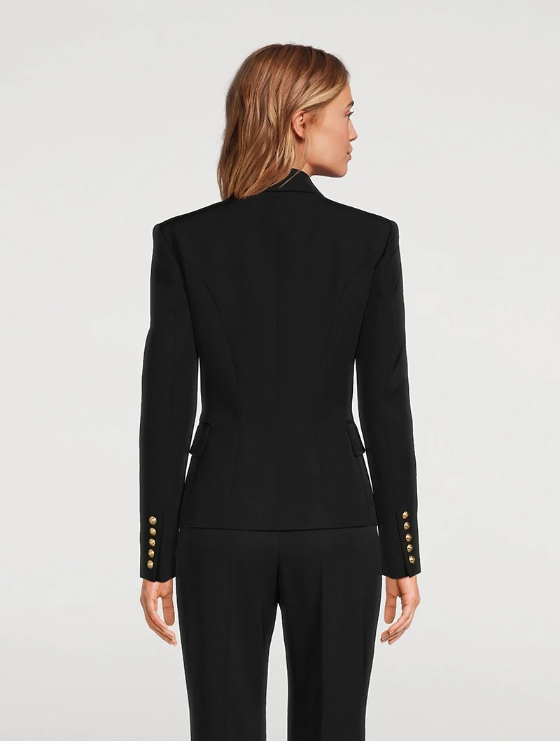 Grain de Poudre Wool Double-Breasted Blazer