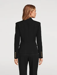 Grain de Poudre Wool Double-Breasted Blazer