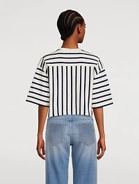 Crop Top Stripe Print