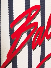 Crop Top Stripe Print