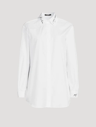 Embroidered Collar Shirt