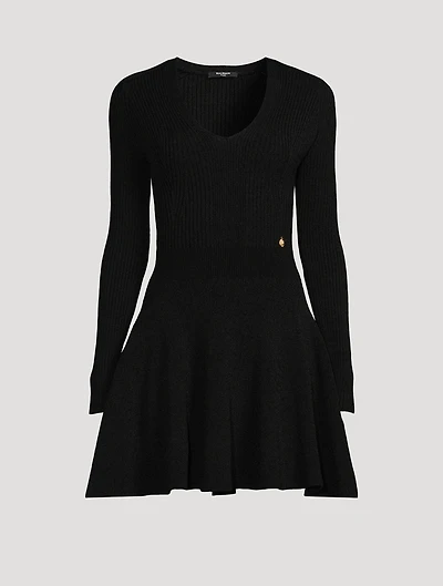 Rib-Knit Mini Dress